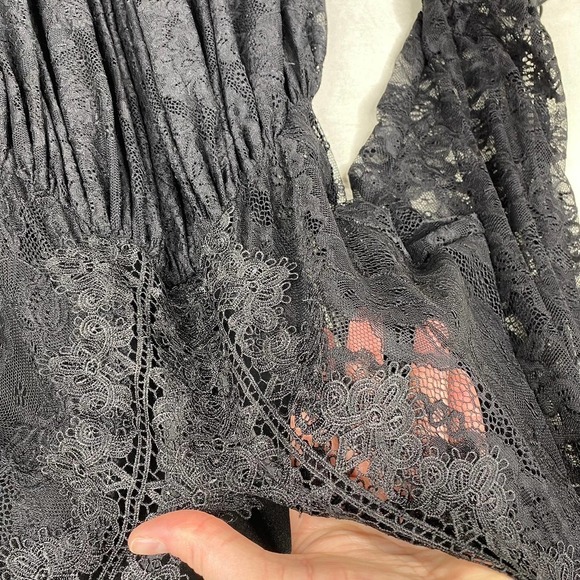 NWT Golden Days Pairs Kate Allover Lace Black Midi Dress-M/L Goth/Punk/Whimsical - Picture 2 of 5